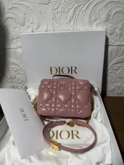 ディオール カロ ボックスバッグ ピンク