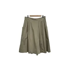 105 ザラ ベージュ ピンタック キュロット パンツ レディース コットン ズボン