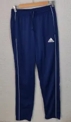 M ) アディダス ネイビー 弱起毛 トレーナー ジョガーパンツ