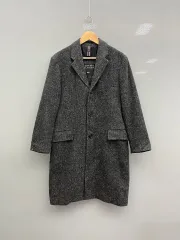 トミーヒルフィガー グレー ウール コート