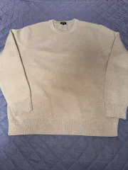 XL ユニクロ ウォッシャブル ミラノリブ クルーネックセーター ベージュ