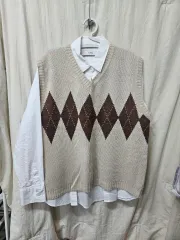 デイリー ニットベスト 通勤コーデ 通学コーデ 均一価格