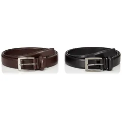 【新品】 [アトリエサンロクゴ] ベルト メンズ 男性 レザー 2本セット 本革 牛革 ビジネス カジュアル 学生 学生ベルト ピン式 ウエスト調整 ピン Belt