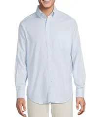 ダニエル クレミュ メンズ トップス シャツ オックスフォード Cremieux Blue Labelightweight Stripe Oxford Long Sleeve Woven Shirt Dutch Blue ブルー