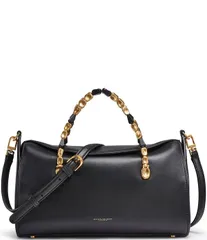 ダナキャラン レディース バッグ Donna Karan Crinoline Satchel Bag BlackGold ブラック