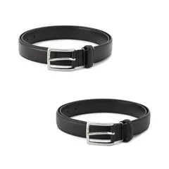 【新品】 [オリヒカ] ベルト 2本セット 箱付き ビジネス サイズ調節可 本革 プレゼント ギフト メンズ ピンサフィアノ黒 Free Size