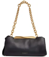 ダナキャラン レディース バッグ ショルダーバッグ レザー Donna Karan Poplin Leather Shoulder Bag BlackGold ブラック
