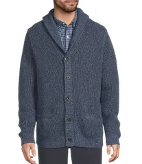 エルエルビーン メンズ アウター カーディガン LLBean LL Bean Waffle Cardigan Vintage Indigo インディゴのサムネイル