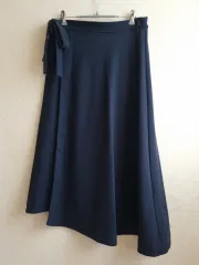 コス COS ラブスタイル アシンメトリー ロングスカート ネイビー