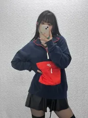 ナイキ オールドスクール 00's ビッグポケット ハーフジップ フリース スウェット L C09536