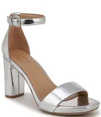 ナチュライザー レディース シューズ サンダル トール アンクル Naturalizer Joy Metallic Mirror Square Toe Ankle Strap Dress Sandals Silver シルバー