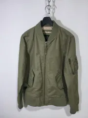 カーキ色ブルゾン ジャケット アウター