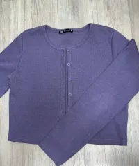 ザラ 服 (長袖ニットカーディガン、半袖クロップドTシャツ) まとめ出品