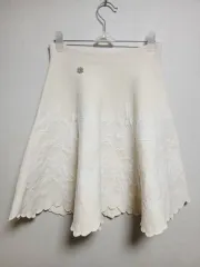 DEWL アイボリー ラッフルスカート