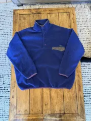 90s ジャマイカ patagonia パタゴニア Synchilla（シンチラ） スナップ-T ブルー