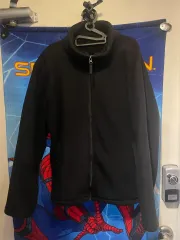 黒色 メンズ フリース ジップアップ ジャケット 110