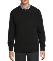ダニエル クレミュ メンズ アウター ニット・セーター クルーネック Cremieux Blue Label Solid Cashmere Crewneck Sweater Black ブラックのサムネイル