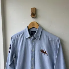 16198 - ポロ ラルフローレン スカイブルー ビックロゴ シャツ