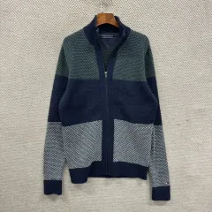 トミーヒルフィガー カジュアル ウール ニット ジップアップ カーディガン M A07080