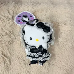 ハローキティ ロリータ ブラックレース マスコット キーホルダー