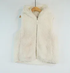 Jeep ジープ フリース フード ベスト フリー アイボリー シープスキン ベスト