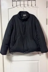 季節の変わり目用 ブラック 超軽量 アウター ジャケット (ユニセックス)