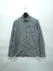 トミーヒルフィガー デニム メンズ ブルー グレー チェックパターン カジュアルシャツ (95 100)