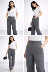 グレー スーツ スラックス レディース ズボン