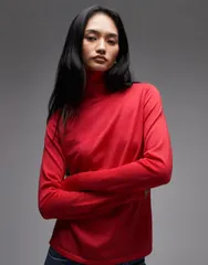 アンドアザーストーリーズ レディース アウター ニット・セータートルネック ウール Other Stories fine knit wool turtleneck sweaterED レッド