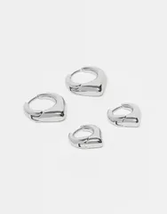 ウィークデイ レディース アクセサリー ピアス・イヤリング Weekday spike hoop earrings Rhodium シルバー