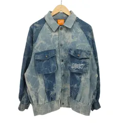 ユーズドフルギ USED古着 1807 ブリーチ加工バックロゴデニムジャケット メンズ import：M 