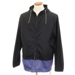 【中古】マルニ MARNI ナイロン フーデッド ジップアップブルゾン ブラックxスモークブルー【サイズ46】【メンズ】のサムネイル