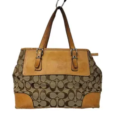 コーチ COACH シグネチャー キャリーオール キャンバス ハンドバッグ レディース 表記無 