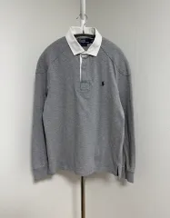 ポロ ラルフローレン ラグビー シャツ グレー S