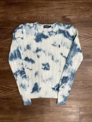 ポロラルフローレン タイダイ ケーブル ニット コットン セーター