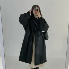 F オーバーサイズ ロング マウンテンパーカー アウター ブラック