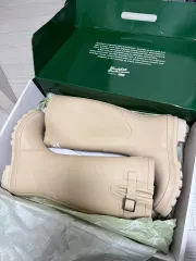 ロックフィッシュ ウェザーウェア ロング レインブーツ ベージュ S