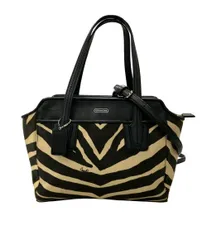 コーチ 2WAY ハンドバッグ ショルダーバッグ 斜め掛け ゼブラ柄 レディース COACH