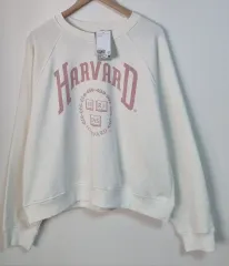 新品) オーバーサイズ M ) H&M アイボリー スウェット