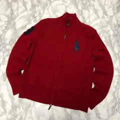 ポロラルフローレン ビックポニー ニット ジャケット ジップアップ メンズ