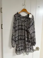 (日本ヴィンテージ)ブラウス 長袖 オーバーサイズ シースルー フリル 5L タグ付き