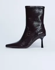 トップショップ レディース シューズ ブーツ・レインブーツ Topshop Noah pointed toe boots in chocolate Chocolate チョコレートのサムネイル
