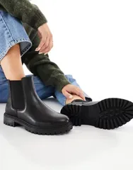 アルド レディース シューズ ブーツ・レインブーツ チェルシー アンクル ブーツ レザー ALDO Adalitlan chelsea ankle boots leather Black ブラックのサムネイル
