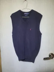 ポロラルフローレン ニット ベスト ネイビー M
