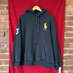 ポロラルフローレン ビックポニー No 3 ブラック フーディー