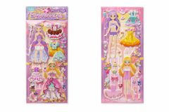プリンセススタイル コーディネートシール 着せ替えシール 女の子 おしゃれ遊び ドールシール 繰り返し貼れる キッズ玩具 プレゼント かわいい