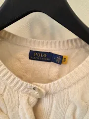 ポロラルフローレン ウール カシミア アイボリー カーディガン M
