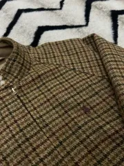 実寸 L ポロ ラルフローレン 90s ガンクラブ チェック ウール ハリントン ジャケット