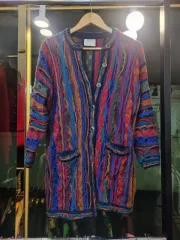 COOGIスタイル ヴィンテージ パータン ウール100% カーディガン 8サイズ