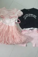 アガバン & カンパニー レディース 女の子 ピンク ティアード ドールドレス 80 Disney 帽子など計8着